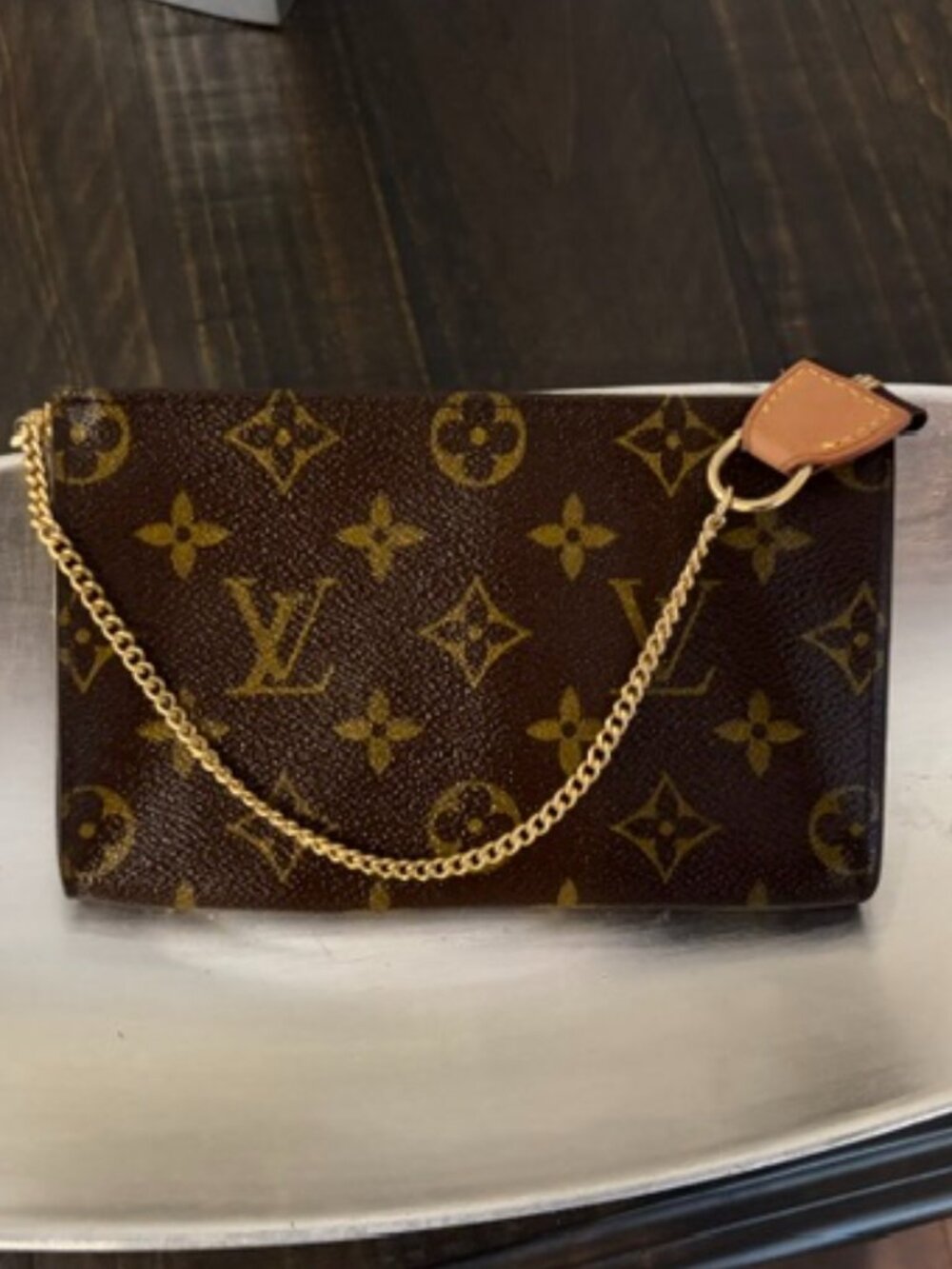 Louis Vuitton Monogram Mini Pochette Original Chain Entrupy Authenticated - Picture 2 of 12